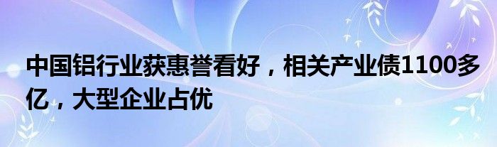 中国铝行业获惠誉看好，相关产业债1100多亿，大型企业占优