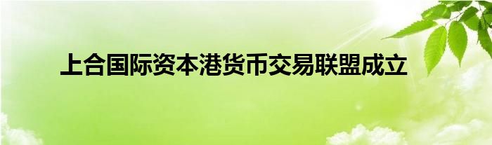 上合国际资本港货币交易联盟成立