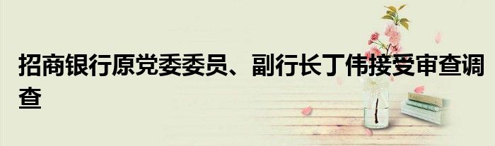 招商银行原党委委员、副行长丁伟接受审查调查