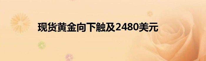 现货黄金向下触及2480美元