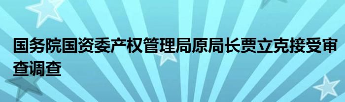 国务院国资委产权管理局原局长贾立克接受审查调查