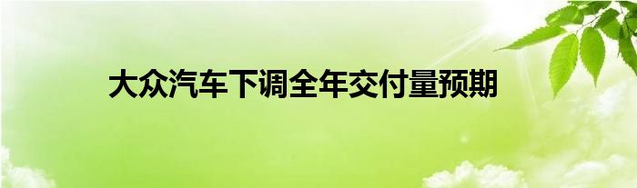 大众汽车下调全年交付量预期