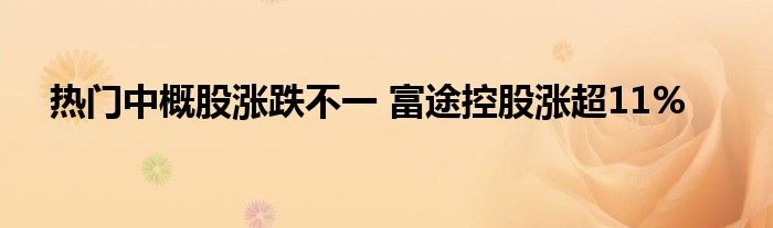 热门中概股涨跌不一 富途控股涨超11%